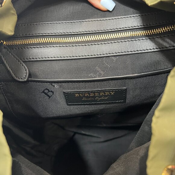 $1490 Burberry Green Nylon Rucksack Technical Backpack AS IS - Picture 12 of 15